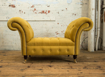 Chesterfield Sofa 1,5 SITZER Polster Designer Sofas Canapé Ensembel Bank Sitz