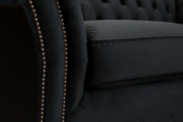 Chesterfield Original Sofa JVMoebel Textilstoff Sofa Couch Stoff Gro 185cm Canapé