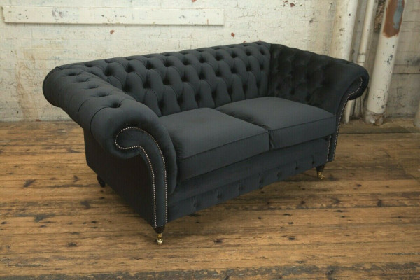 Chesterfield Original Sofa JVMoebel Textilstoff Sofa Couch Stoff Gro 185cm Canapé