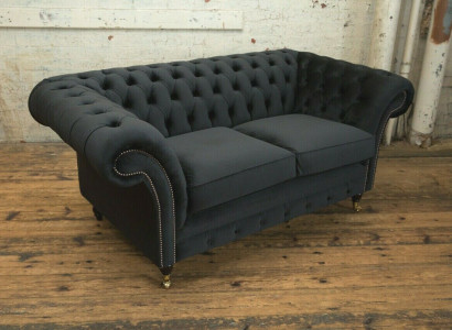 Chesterfield Original Sofa JVMoebel Textilstoff Sofa Couch Stoff Gro 185cm Canapé
