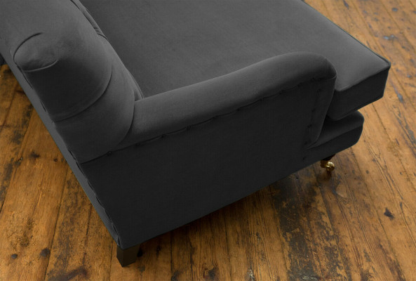 Chesterfield 3-Sëtzer Canapé Polster Textil Couchen Sëtz Wunnzëmmer Sofa Samt Nei