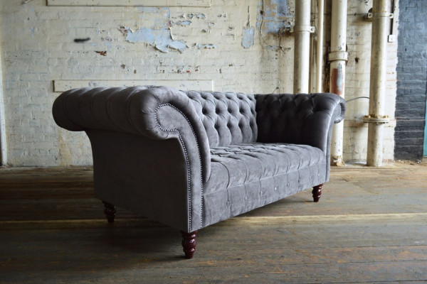Chesterfield Canapé 3 Sëtz Couch Canapéë Couchen Wunnzëmmer Design Canapé Gro Neisten