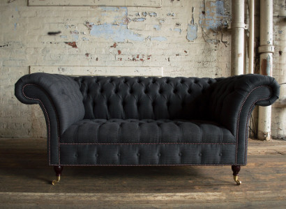 Textilstoff Sofa Couch Chesterfield grouss Sofae xxl Sëtz Polster 185cm Couche.