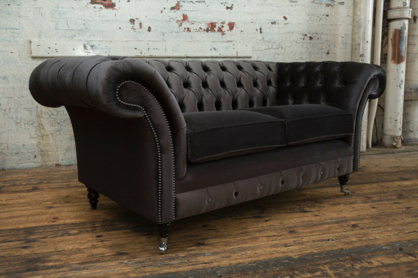 Chesterfield Sofa 2-Sëtzer Polster Design Couchen Sofas Garnitur NEI Zweesëtzer