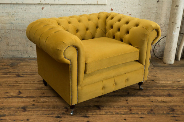 Lounge Luxus Fernsee Club Polstersëtzer Fauteuil Design Canapé Sofa Chesterfield