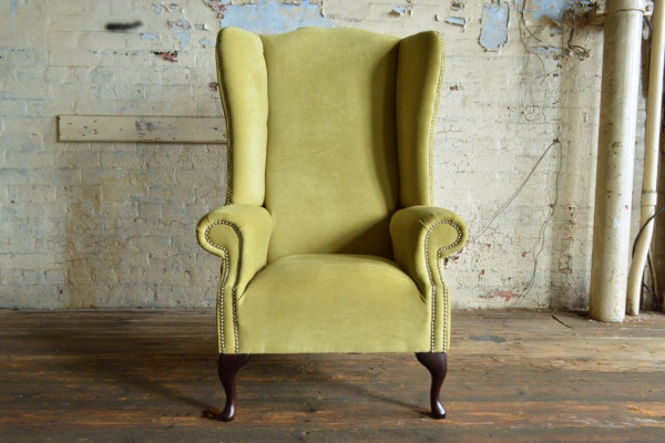 Chesterfield Ouerensessel-Sofa Couch Polster 1-Sëtzer-Sessel Sofas Textil Gieler