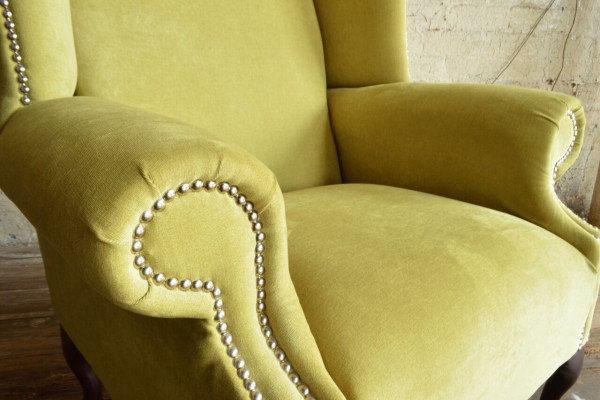 Chesterfield Ouerensessel-Sofa Couch Polster 1-Sëtzer-Sessel Sofas Textil Gieler