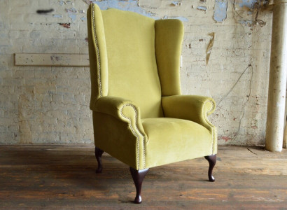 Chesterfield Ouerensessel-Sofa Couch Polster 1-Sëtzer-Sessel Sofas Textil Gieler