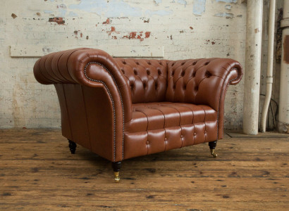 Chesterfield Fauteuil Fernseh Kanapee 1-Sëtz Sofa Stoff Gepolstert Nei Textil Sofaen