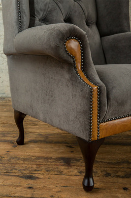 Chesterfield Samtsëtz Sofa Polster Sofas Design Luxus Couch Relax Fernseh Nei