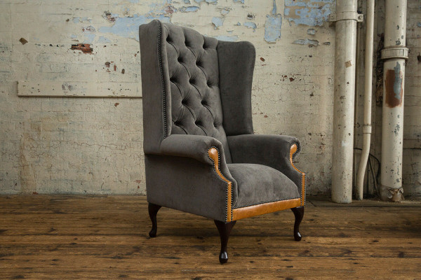 Chesterfield Samtsëtz Sofa Polster Sofas Design Luxus Couch Relax Fernseh Nei