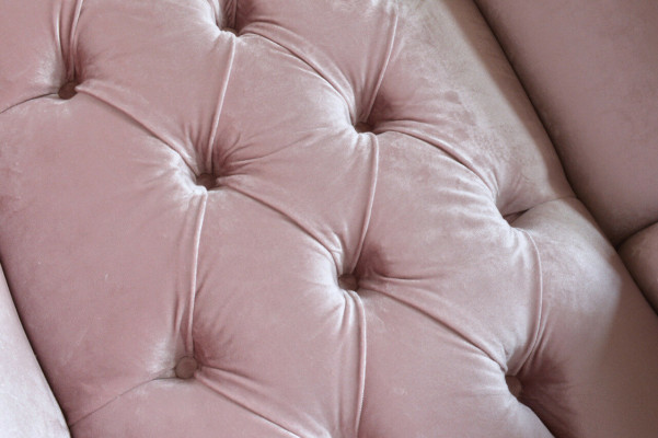 Chesterfield Oresseessel Einsitzer Canapé Couch Relax Polster Samt Lieder Stoff Nei