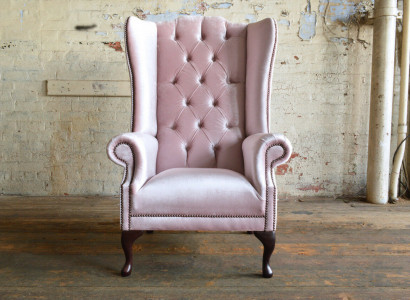 Chesterfield Oresseessel Einsitzer Canapé Couch Relax Polster Samt Lieder Stoff Nei