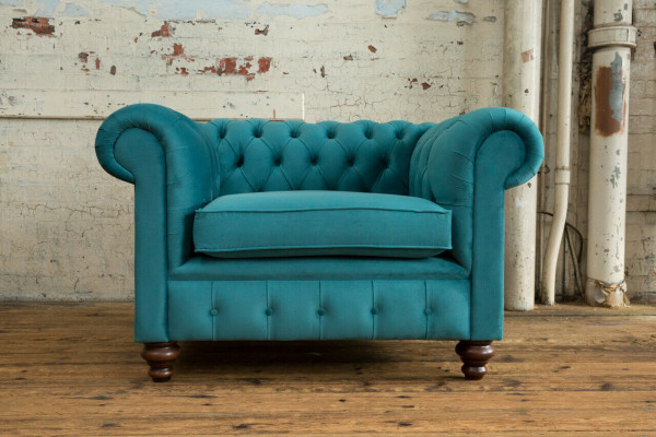 Sesselen Eenzelstull Chesterfield Textil Sofa Couch Polster Sofasen Stoff Couchen Nei