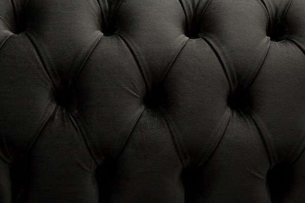 Chesterfield Design Stoff Couch Fauteuil 1,5 Sëtzer Polster Sofas Lounge Neie Club