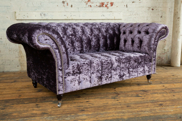 Chesterfield Polster Canapé Stoff Canapéen Sofa Sëtz Garnitur Lehn Neit 2-Sëtzer