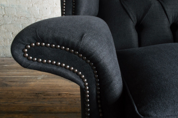 Sëtz Couch Dëpper Designer Textil 1 Sëtz Couches Dëpper Chesterfield Sëtz