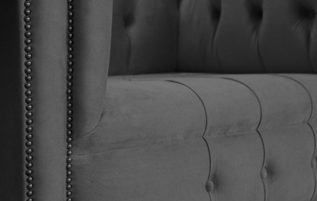 Sëtzgeleeënheet 1 Sëtz Chesterfield Textil Polster Sofas Design Luxus Couch Sofa Stoff