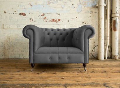 Sëtzgeleeënheet 1 Sëtz Chesterfield Textil Polster Sofas Design Luxus Couch Sofa Stoff