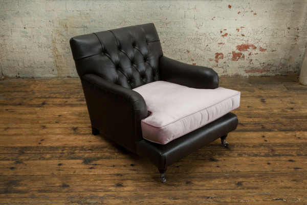 Sëtz Fernseh Sëtz Club Lounge Textil Lieder Edelt Design Chesterfield Polster