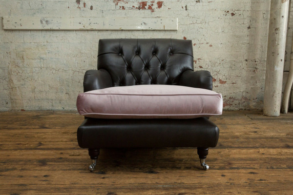 Sëtz Fernseh Sëtz Club Lounge Textil Lieder Edelt Design Chesterfield Polster
