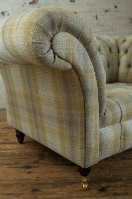 Chesterfield Sofa Canapé Polster Garnitur 1,5-Sëtzer Sofas Klassesch Eenzëlstéck