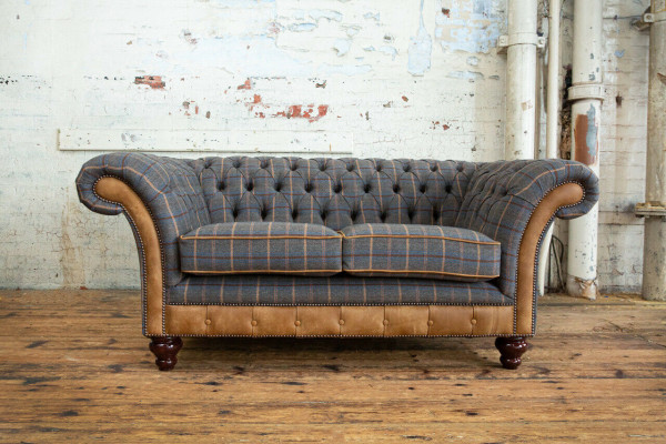 Chesterfield Miwwelen klassesch Wunnzëmmer Sofa Couch Sëtz Polster Couchen Sofas