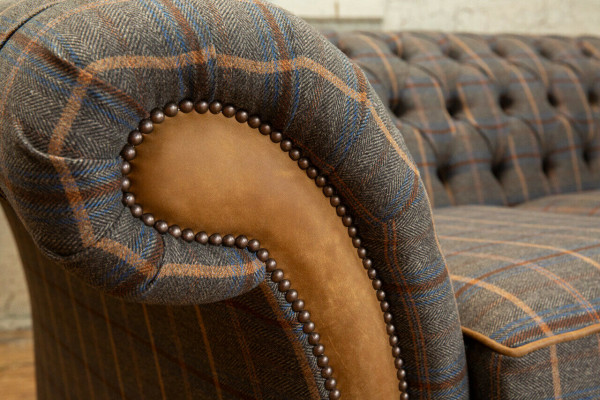 Chesterfield Miwwelen klassesch Wunnzëmmer Sofa Couch Sëtz Polster Couchen Sofas
