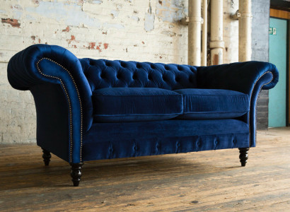 Chesterfield Sofa 2-Sëtzer Gepolstert Designer Couchen Sofas Garnitur Zwësitzer