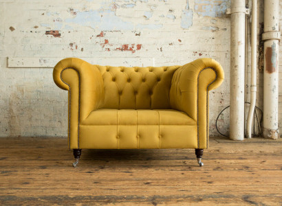 Chesterfield Design Sofa Fautteuil Canapé Polster Luxus Textil Canapéë 1 Sëtzer #376