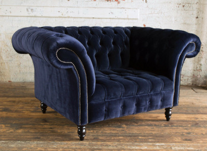 Chesterfield Sofa Couch Polster Garnitur 1,5 Sëtzer Sofas Klassesch Einsëtzer