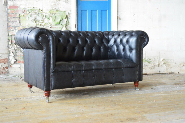 Wunnzëmmer Chesterfield klassesch Miwwelen Canapé Couch Canapéë Sëtz Polster Couchen