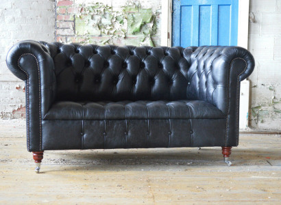 Wunnzëmmer Chesterfield klassesch Miwwelen Canapé Couch Canapéë Sëtz Polster Couchen