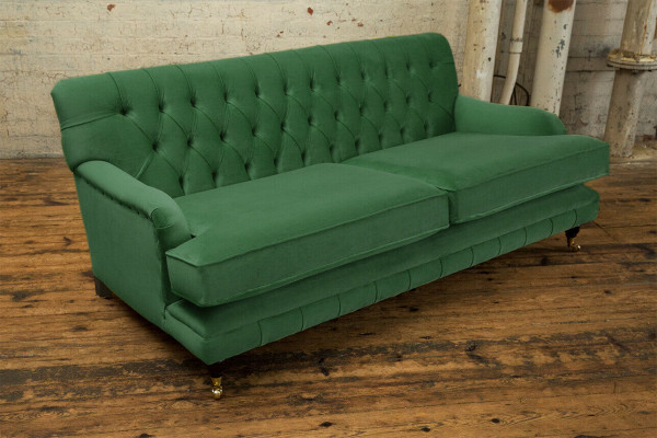 klassesch Miwwelen Chesterfield Canapé Couch Canapéë Sëtz Polster Kanapeen Wunnzëmmer