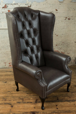 Chesterfield Ohrsessel Einsëtz-Sofa Couch Relax Polster Samt Lieder Stoff