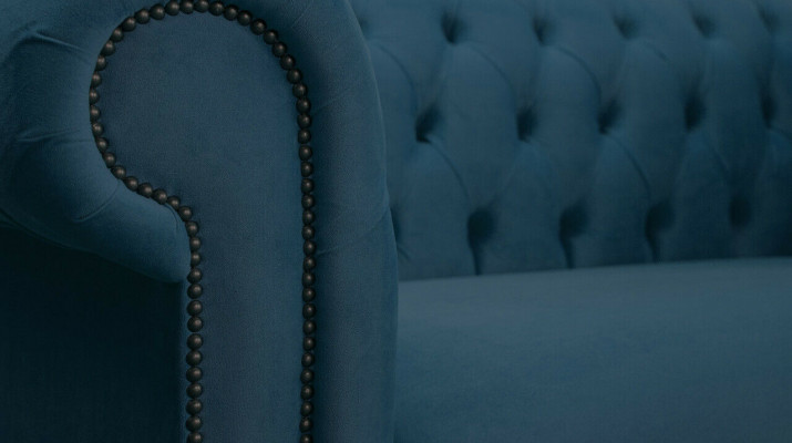 Design Polster Sëtz Couch 2 Sëtzer Garnitur Sofa Sofas Couchen Textil Stoff Gréng
