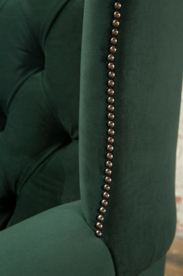 Chesterfield Ohrsessel Sessel 1 Sëtz Polster Couch Sofa Relax Fernseh Stoff
