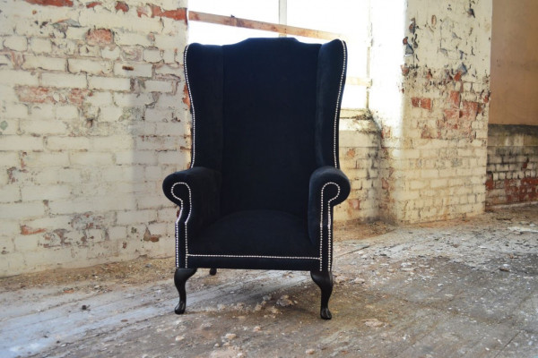 Sëtzgeleeënheet 1 Sëtz Relax Polster Fernseesessel Chesterfield Textil Sofa Couche Samt Nei