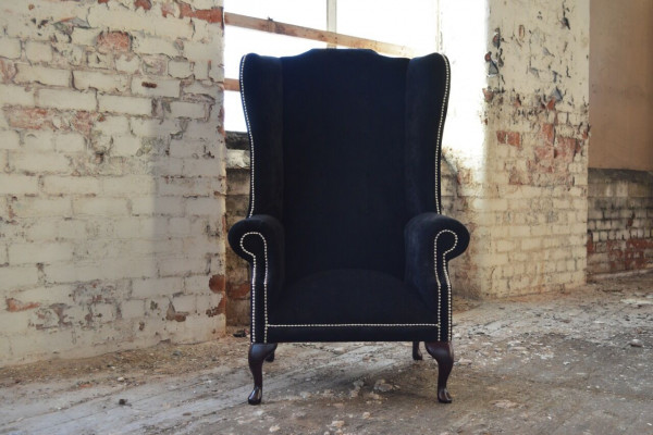 Sëtzgeleeënheet 1 Sëtz Relax Polster Fernseesessel Chesterfield Textil Sofa Couche Samt Nei