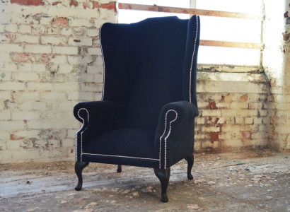 Sëtzgeleeënheet 1 Sëtz Relax Polster Fernseesessel Chesterfield Textil Sofa Couche Samt Nei