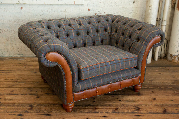 Still Kempbéiser Molz Sofa Textil Chesterfield Stillen 1,5 Plaz Een-Plaz Braun