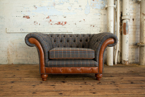 Still Kempbéiser Molz Sofa Textil Chesterfield Stillen 1,5 Plaz Een-Plaz Braun