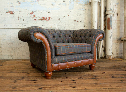Still Kempbéiser Molz Sofa Textil Chesterfield Stillen 1,5 Plaz Een-Plaz Braun