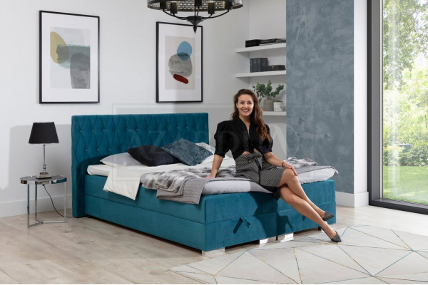 Boxspringbett inkl. Matratz Bett Duebel Better Hotel Polster Schlofzëmmer Nei