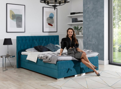 Boxspringbett inkl. Matratz Bett Duebel Better Hotel Polster Schlofzëmmer Nei