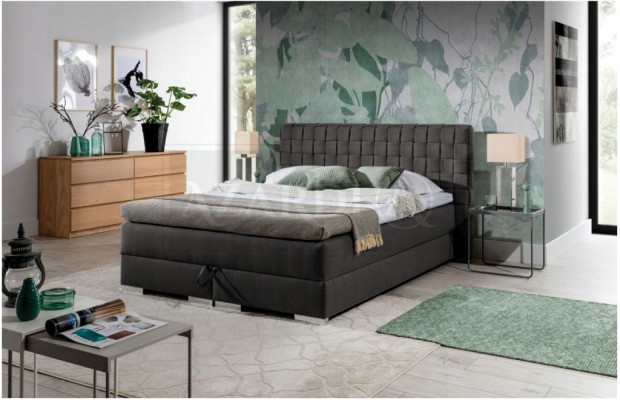 Bett Design Luxus Hotel Bett 200x200cm Boxspringbett Textil Gro 200x200cm nei