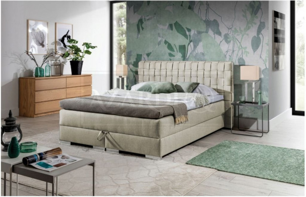 Bett Design Luxus Hotel Bett 200x200cm Boxspringbett Textil Gro 200x200cm nei