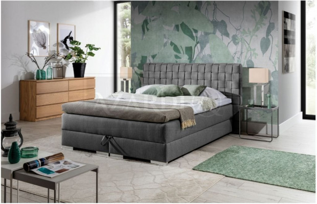 Bett Design Luxus Hotel Bett 200x200cm Boxspringbett Textil Gro 200x200cm nei
