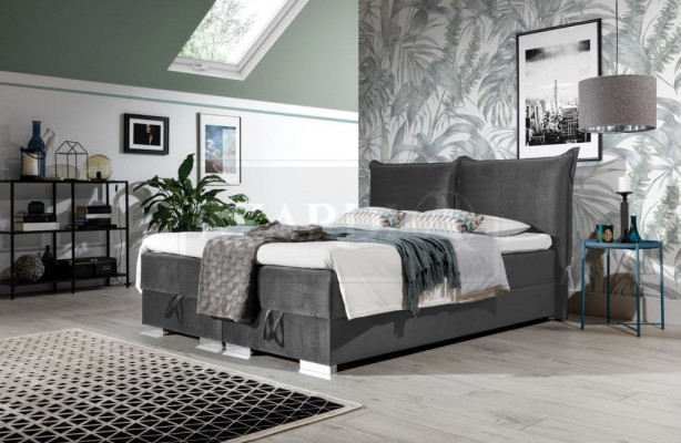 Boxspring Better Bett Polster Kënschtleeder Designer Hotel Duebel Luxus Design Nei