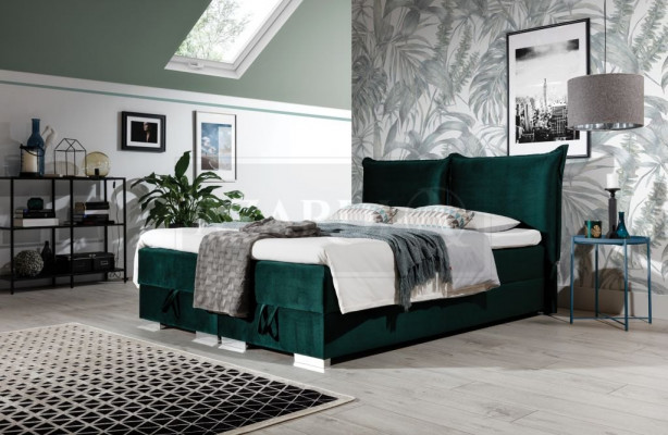 Boxspring Better Bett Polster Kënschtleeder Designer Hotel Duebel Luxus Design Nei